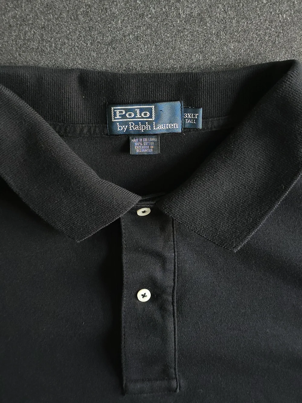 Vintage Polo Ralph Lauren Soft Cotton Polo Shirt Men's 3XLT Black Big Tall Red